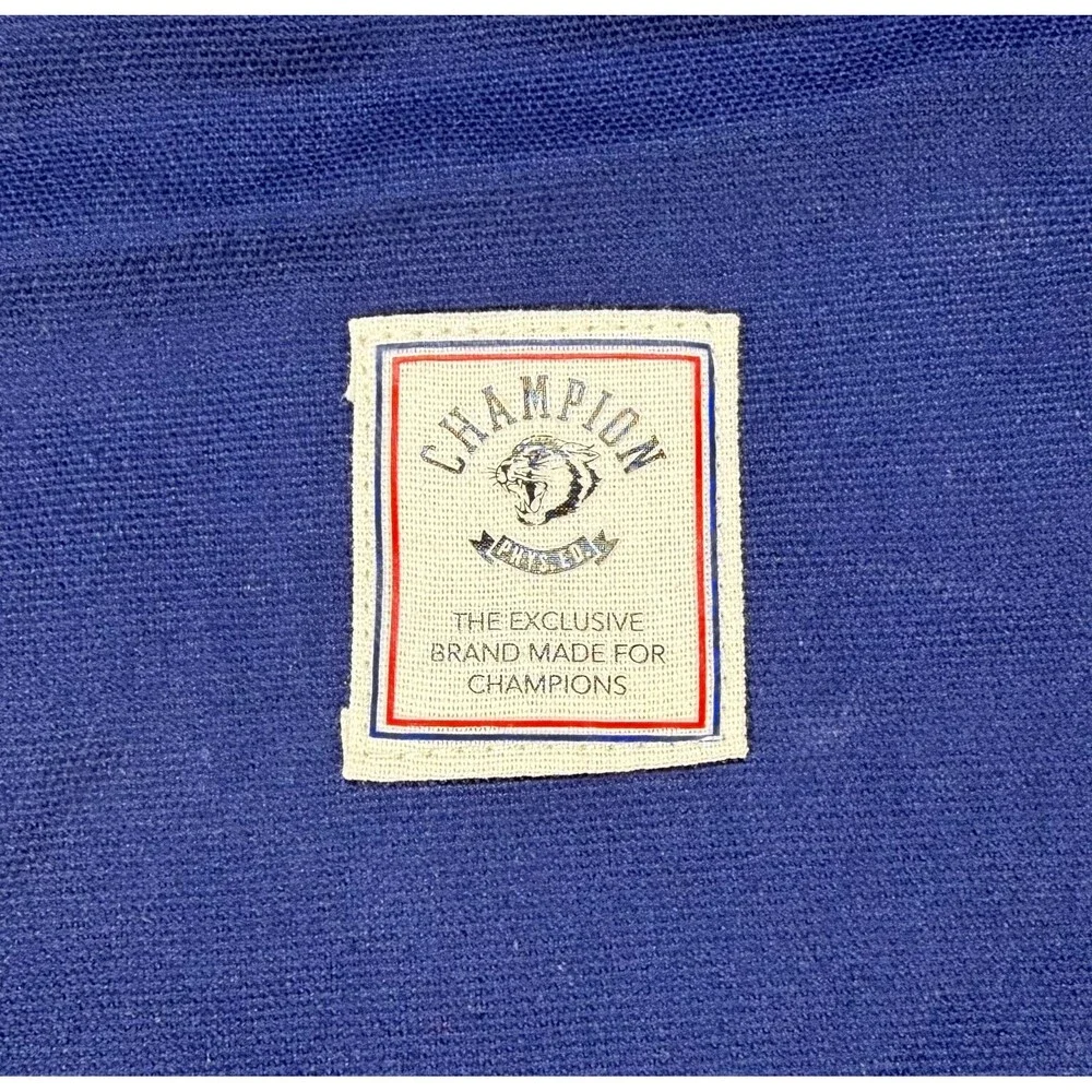 NWT Champion Canvas Duffel Bag Navy Blue Embroidered Logo Travel Weekender Gym